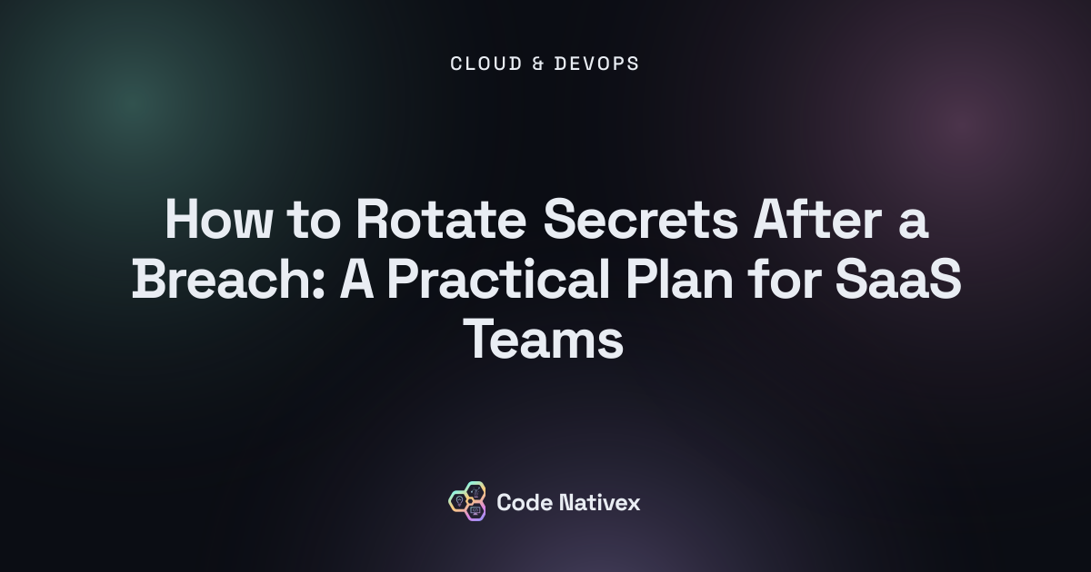 How to Rotate Secrets After a Breach: A Practical Plan for SaaS Teams