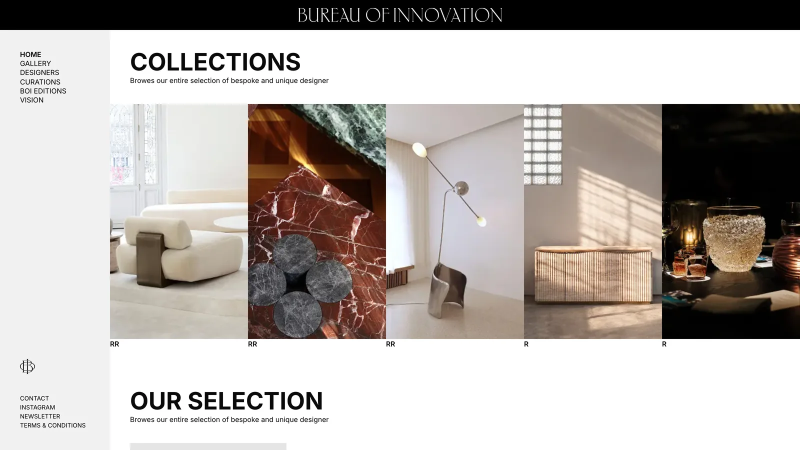 Bureau of Innovation. Design Gallery · Curated Furniture